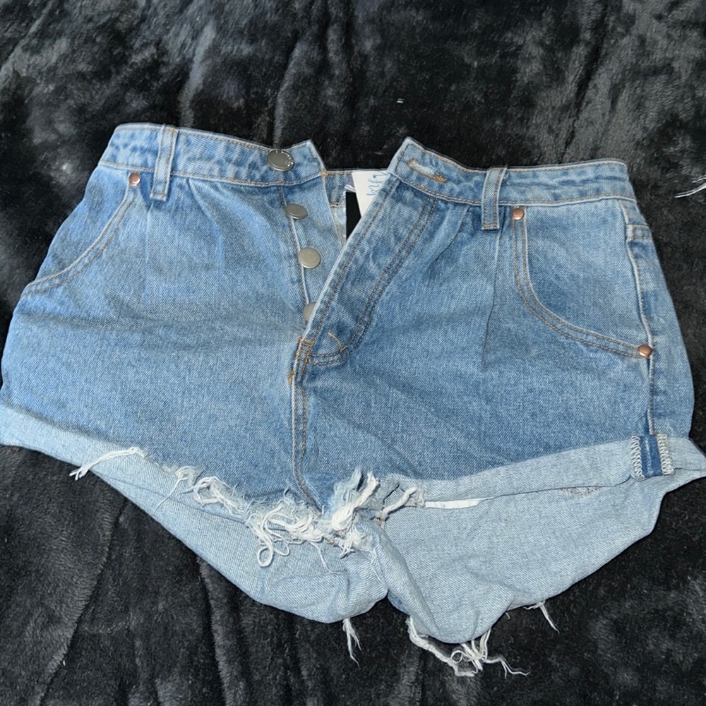 Baggy jean shorts